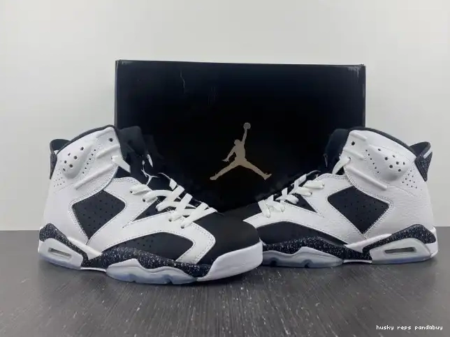 Rep Husky Retro 6 384664-101 Oreo Jordan 0428